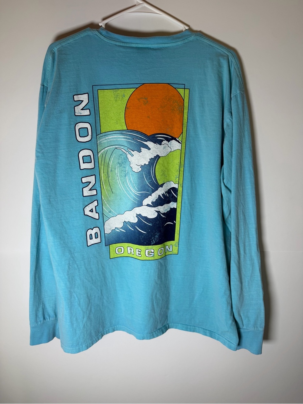 Blue 84 Light Blue Bandon Oregon Wave Long Sleeve Tee